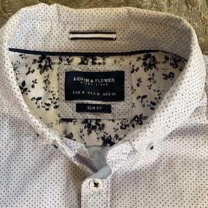 Men’s Denim & Flower slim fit button down shirt